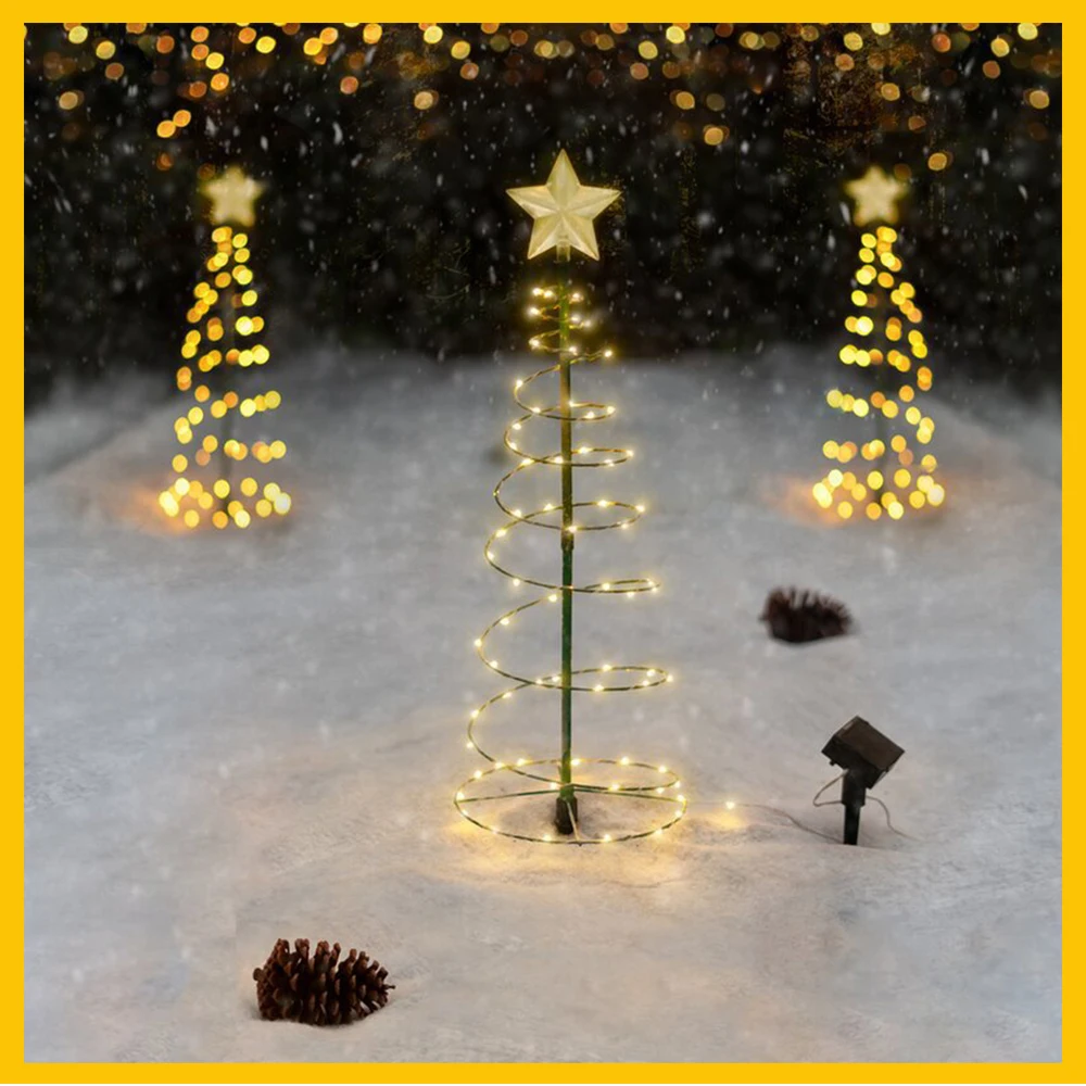 

Рождественская елка, декоративный светильник, светодиодный светильник на солнечной батарее с заземляющей штепсельной вилкой, строка со зв...