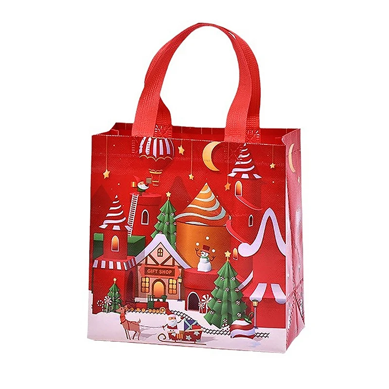 Рождественские сумки-тоут из нетканого материала подарочная упаковка для конфет