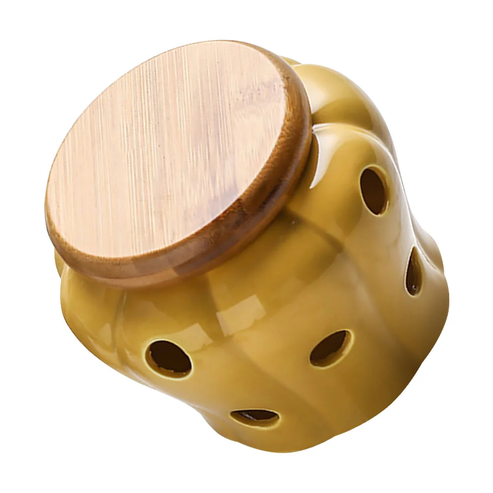 

Garlic Storage Keeper Container Ceramic Jar Kitchenholder Ginger Onion Organizers Canister Potato Saver Jarslemonpotatoes Bin