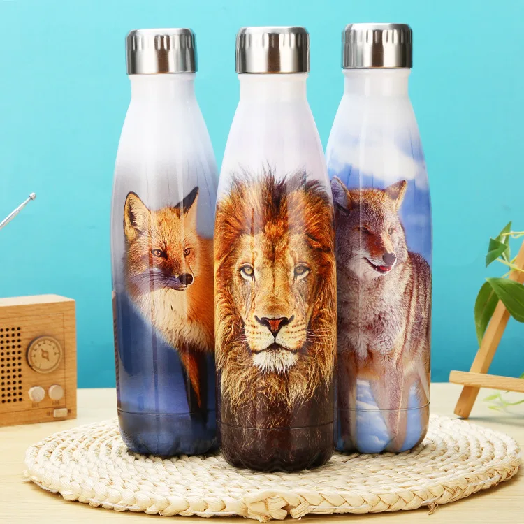 

500ml Insulated Stainless Steel Thermos Thermal Mug Tumbler Sport Water Bottle For Girls Women Vacuum Flask Travel Mug Cup