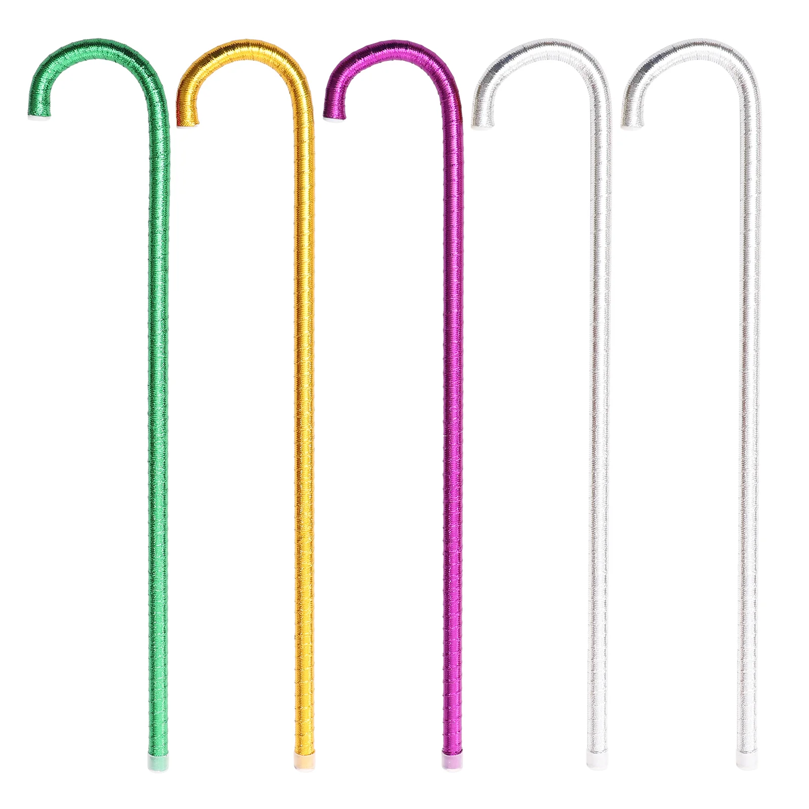 

5 Pcs Santa Outfits Shepherds Crook Decorate Jazz Dance Props Performance Crutch Child