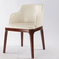 solid wood chair nordic restaurant cafe western restaurant dining chair armrest back home dining chair
