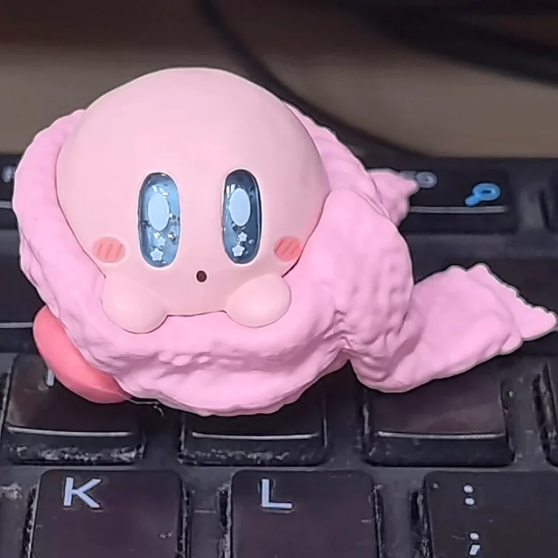 Фото В наличии: Коллекционная мини-фигурка Bandai Waddle Dee Gashapon в сидячей позе – милое украшение для рабочего стола для любителей аниме №1