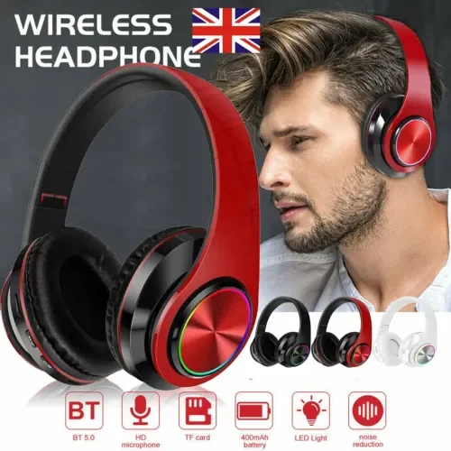 

Новые Bluetooth-наушники с шумоподавлением, накладные стереонаушники UK