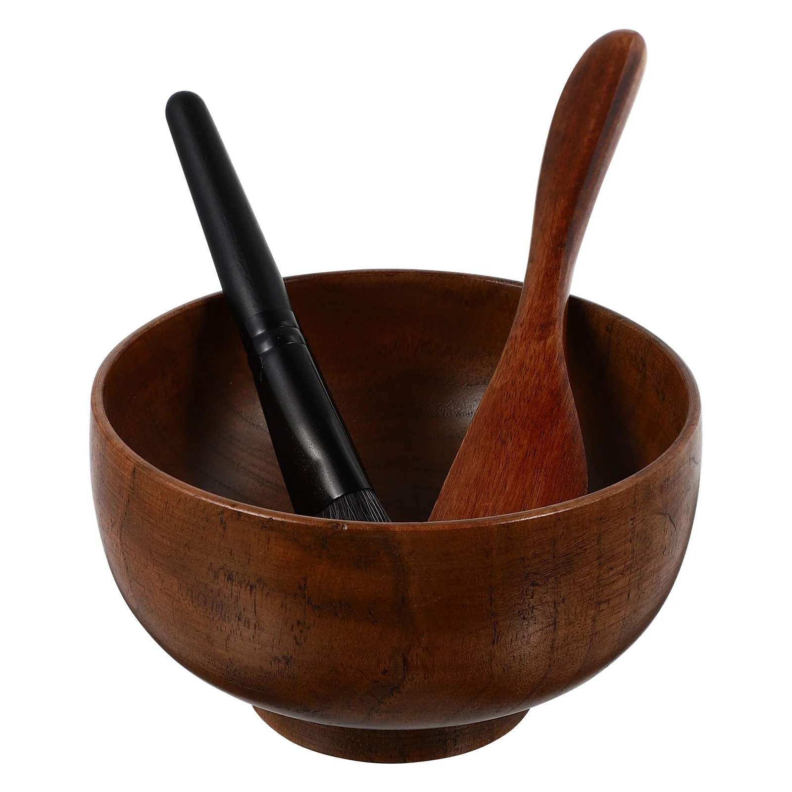 

Bowl Mixing Facial Diy Tool Wood Face Beauty Mask Silicone Cream Care Set Wooden Spatula Stick Facemask Skin Color Hair