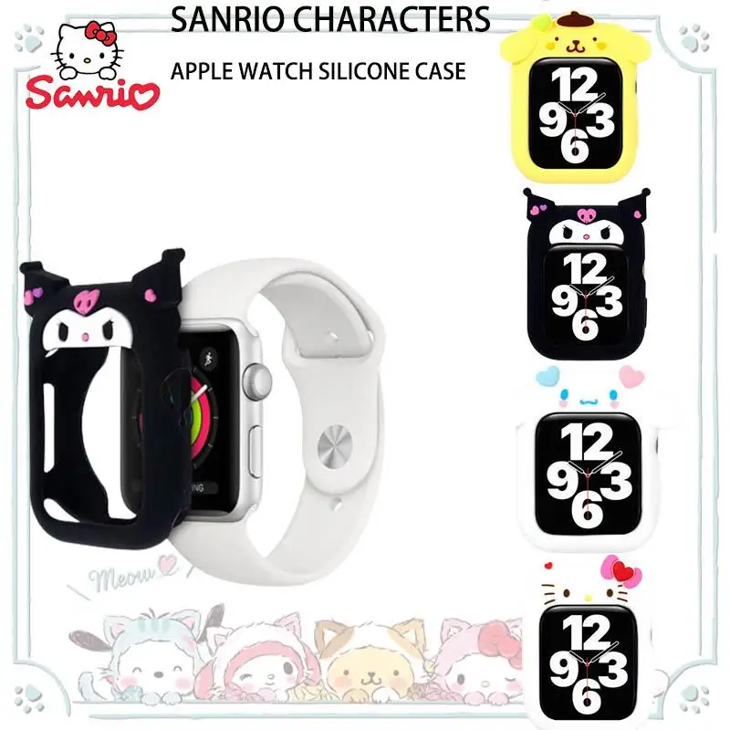 

Sanrio Hello Kitty Kuromi My Melody Iwatch Iphone защитный чехол для часов противоударный чехол 7 поколения мягкий чехол подарок для девушки