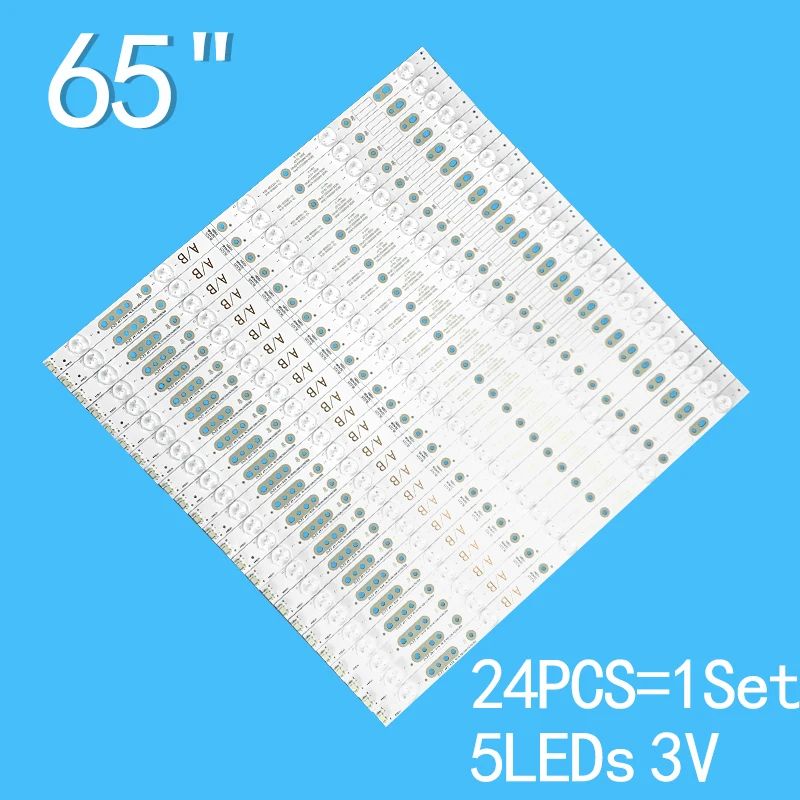 24 шт./комплект, зеркальные полосы 65 дюймов для SKYWORTH 65E6000 65M6E 65K2 RDL650WY 5800-W65002-LR40 5800-W65002-0P40 10-10115A-