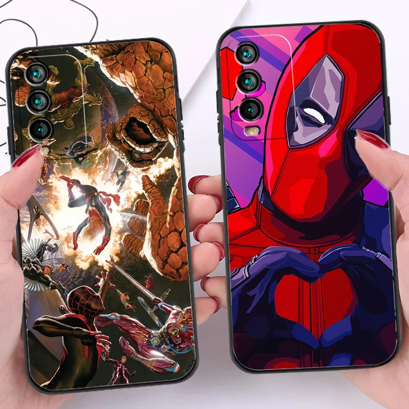 

Marvel Spiderman Iron Man Phone Cases For Xiaomi Redmi 10 Note 10 10 Pro 10S Redmi Note 10 5G Cases Funda Soft TPU Carcasa