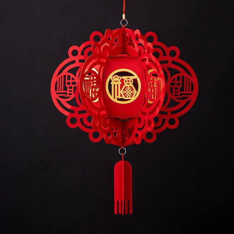 

Китайский красный фонарь из фетра