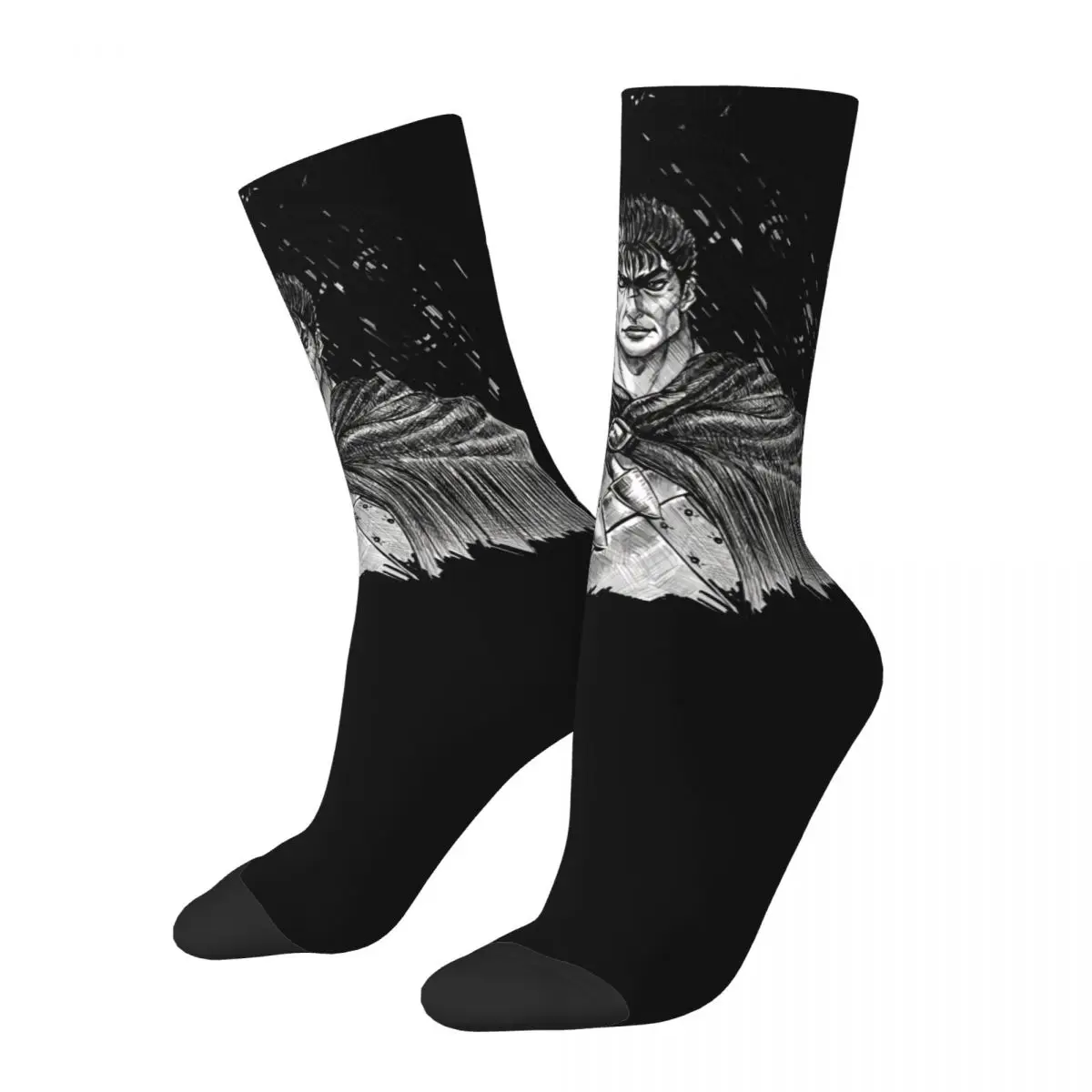 

Sock for Men Black Swordsman Hip Hop Vintage Berserk Griffith Manga Happy Seamless Printed Boys compression Sock Novelty Gift