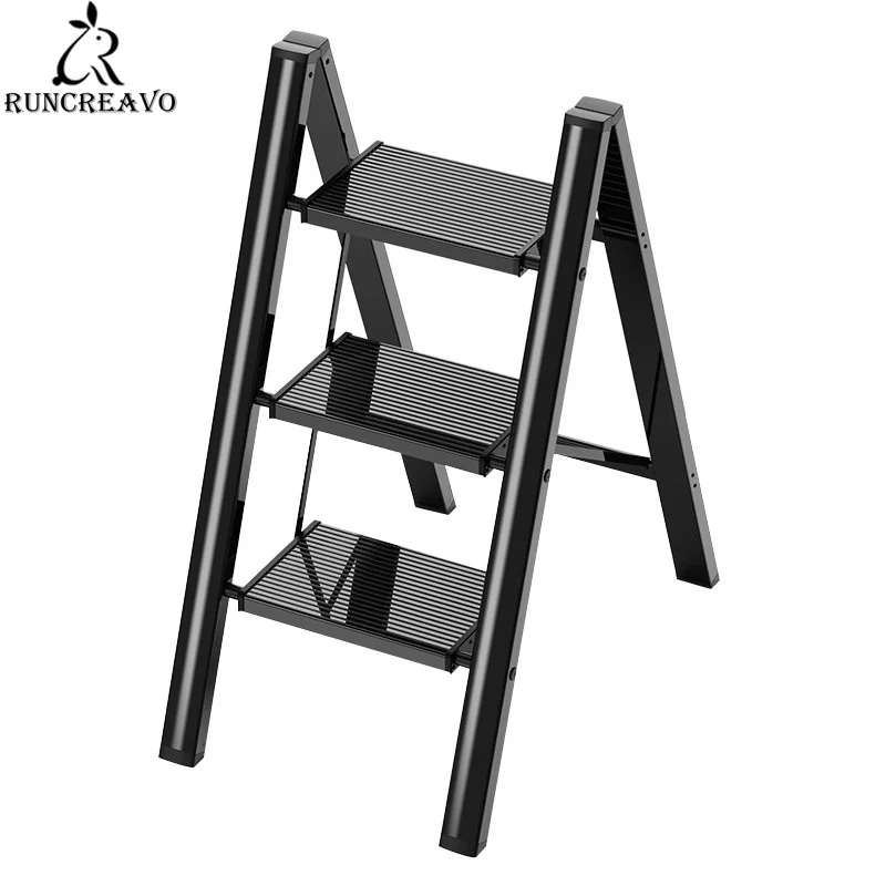 

Ladder Household Folding Stair Thickened Aluminum Alloy Indoor Climbing Stairs Multi-functional Flower Stand Ladder Trestle
