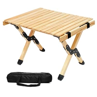 ultralight portable folding camping table outdoor furniture with carrying bag wooden foldable picnic table for picnic bbq