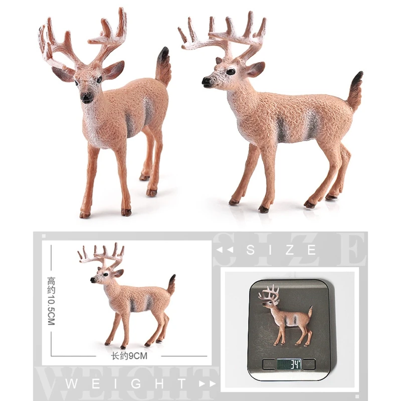 

8Pcs Simulation Wild Animal Deer Model Figurines Moose Elk Reindeer Alpaca Action Figures Collection Figure Toy