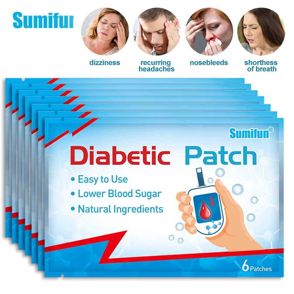 

6/12/18/24pcs Sumifun Diabetic Patch Stabilizes Blood Sugar Balance Glucose Content Chinese Medicine Diabetes Medical Plaster