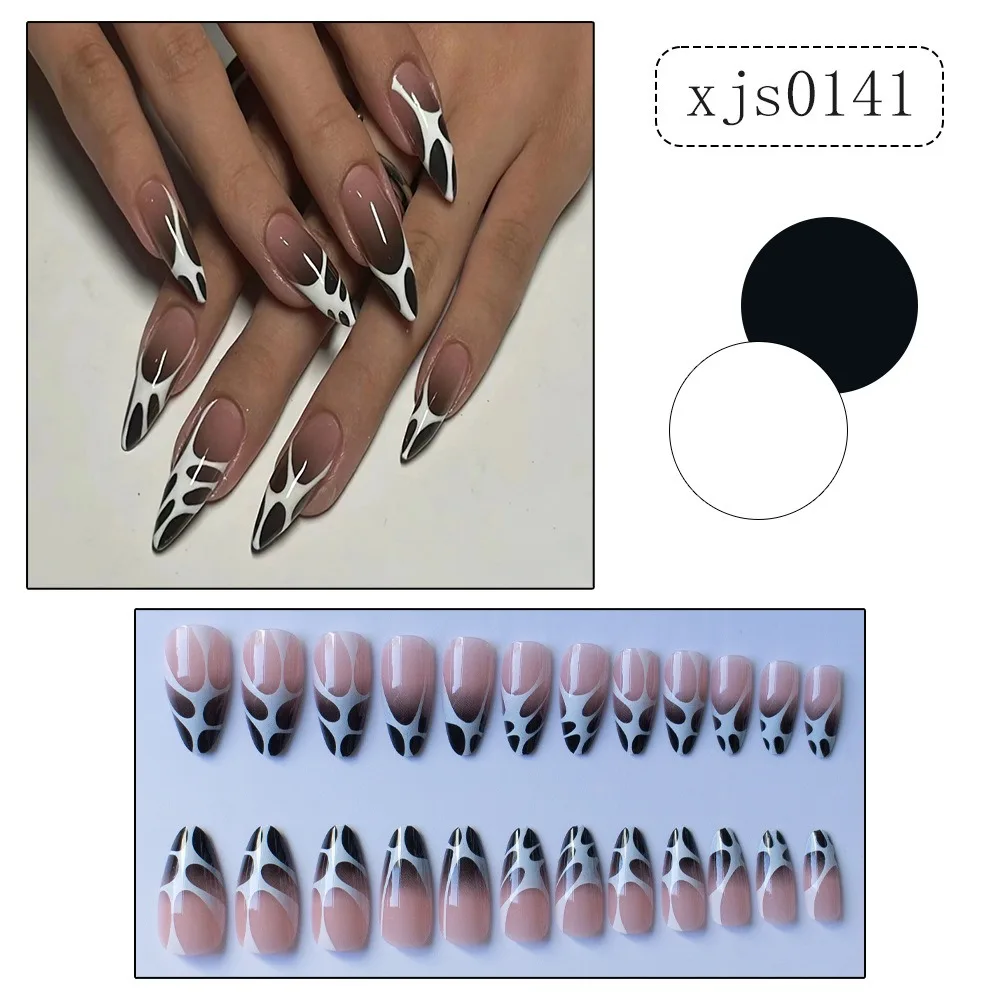 Съемные накладные ногти балерины на День святого Валентина гроб миндаль носимый