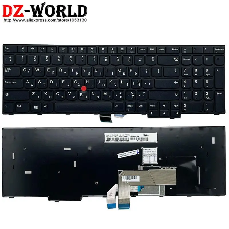 Клавиатура с русской и арабской раскладкой для ноутбука Lenovo Thinkpad E570 C E575