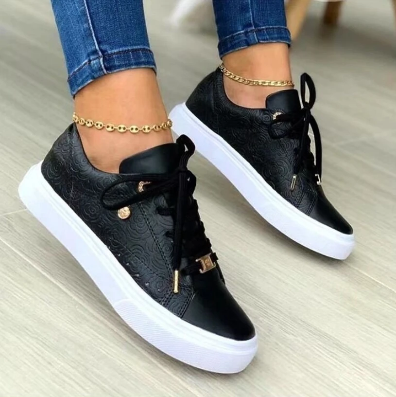 

Sneakers Shoes For Women White Round Toe Platform Causal Sports Student Cute Pink Girl Lolita Fashion Flats 2022 Chaussure Femme