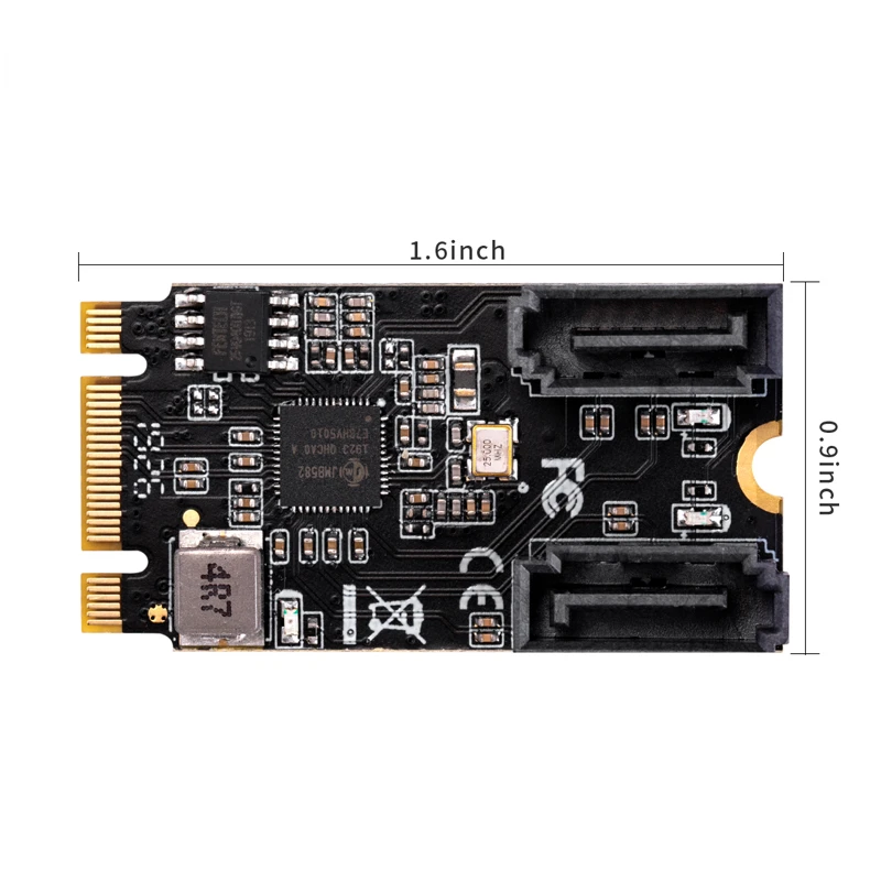 

2 порта SATA III 6 Φ M.2 22x42 M Key и B Key Controller SATA 6G Внутренняя карта адаптера