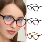 Модные женские очки кошачий глаз, оправа для компьютерных очков, винтажные круглые прозрачные очки, оптические очки, очки, очки