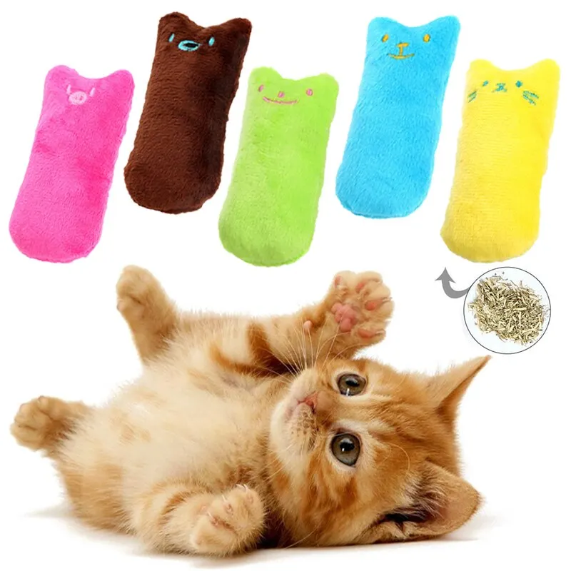 

Teeth Grinding Catnip Toys For Cats Funny Interactive Plush Cat Toy Pet Kitten Chewing Vocal Toy Claws Thumb Bite Mint For Cats