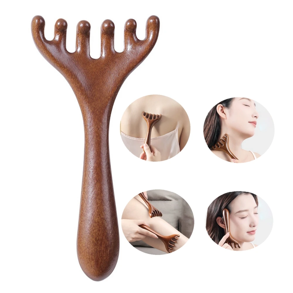 Массажная Расческа Из Натурального Сандалового Дерева С Шестью Когтями