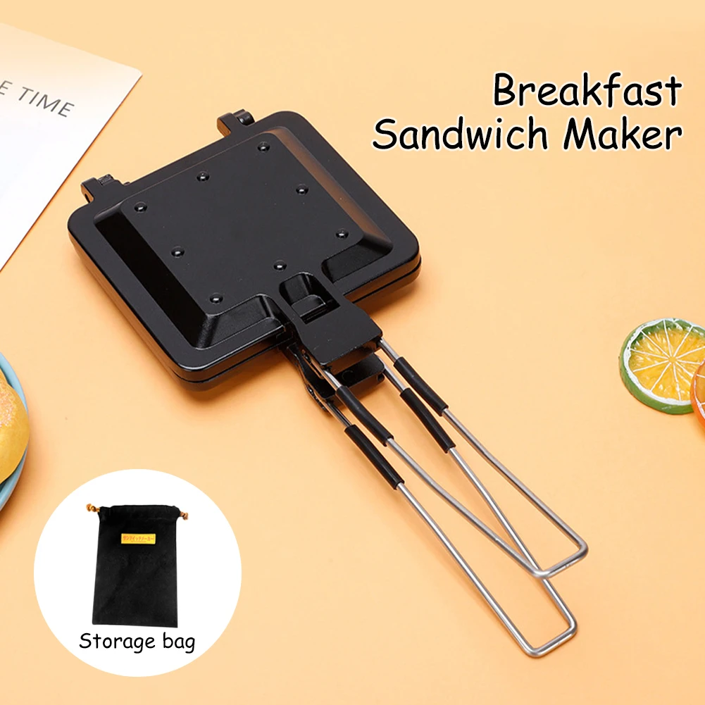 

Sandwich Maker Aluminum Alloy Non-Stick Breakfast Machine Waffle Pancake Baking Barbecue Oven Mold Grill Frying Pan Cookware