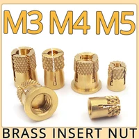 m3 m4 m5 brass insert nut knurled expansion cross recessed copper nut quick embedded insertion slotted expansive embedment nut