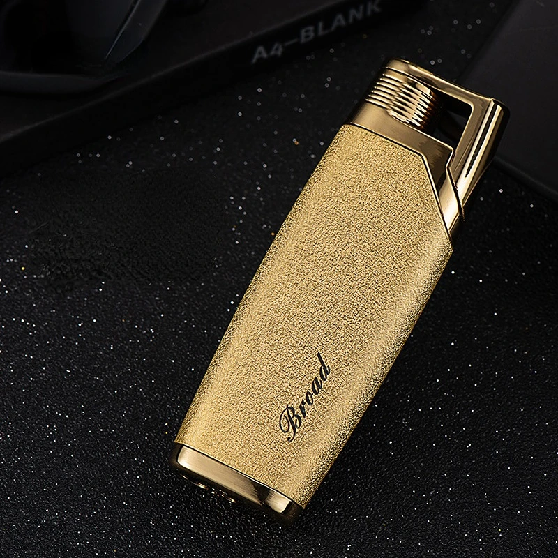 Direct Punching Windproof Electronic Gas Lighters Small Gift Light Cigar Light Candle Birthday