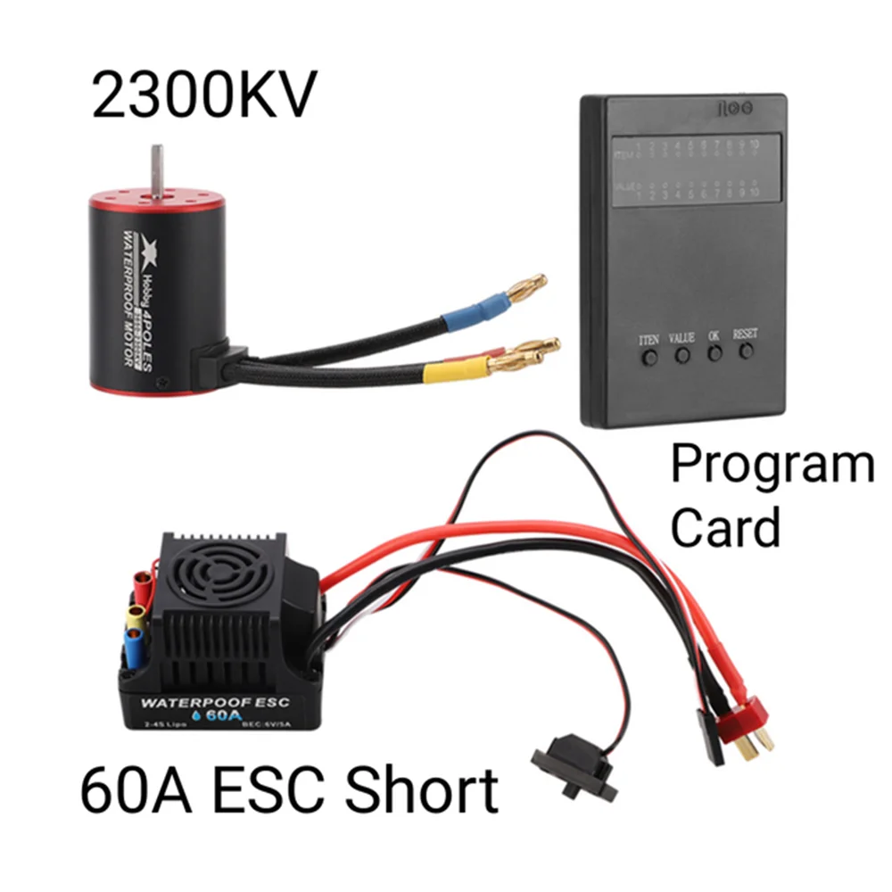 1 комбо XHobby 3650 2300KV 3100KV 3900KV 5200KV бесщеточный двигатель и 60A бесщеточный ESC и программная карта для 1:10 1/10 радиоуправляемых моделей лодок