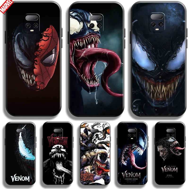 

Venom Marvel For Xiaomi Redmi Note 10 Lite Phone Case 6.67 Inch Soft Silicon Coque Cover Black Funda Captain America Comics