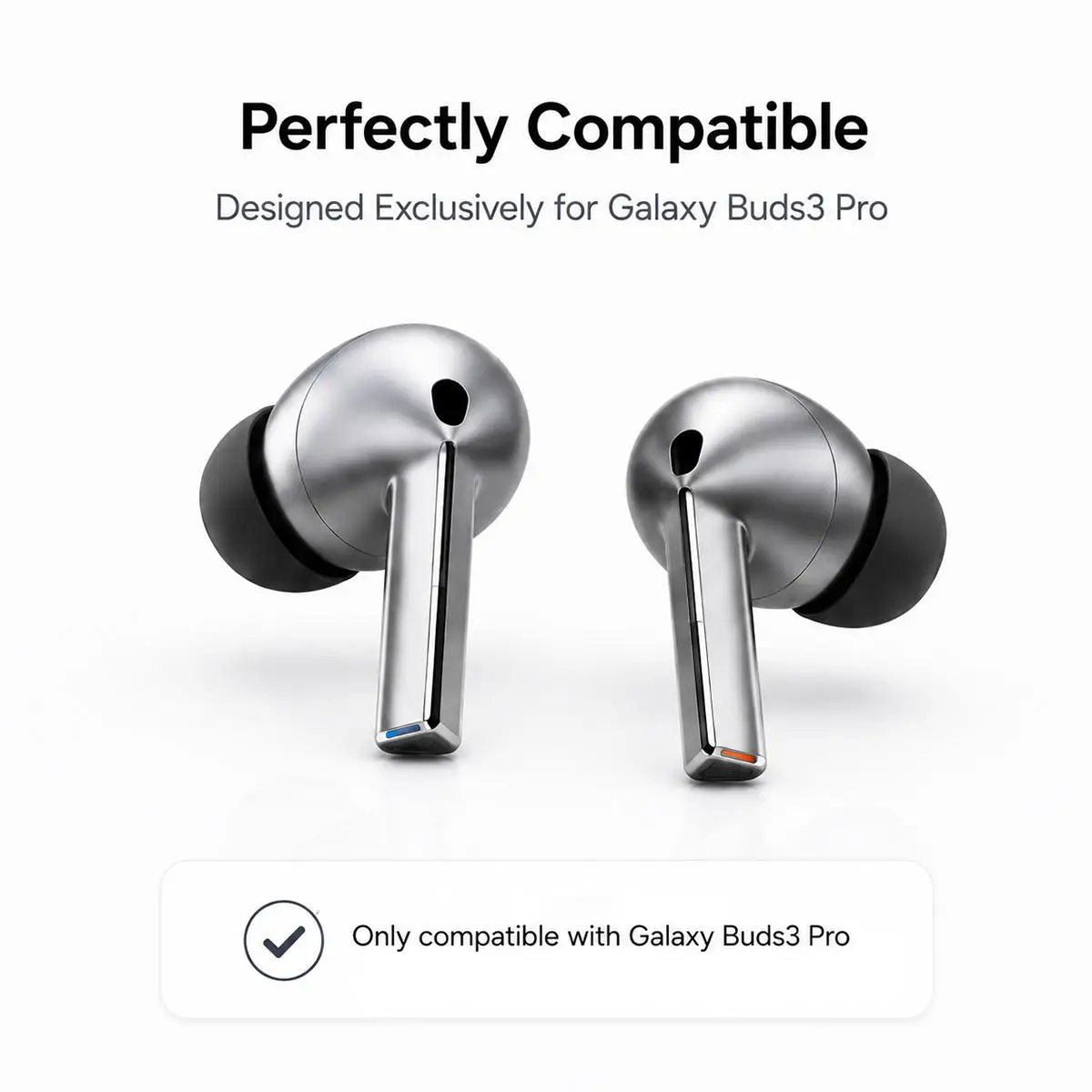 Фото Для Samsung Galaxy Buds3 Pro: чехол XDcase, 3 пары силиконовых насадок для наушников (размеры S/M/L) с набором для хранения и чистки, щетка для чистки, цвет случайный №5
