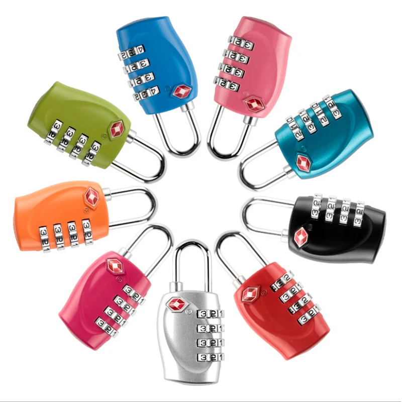 

Travel Lock Luggage Suitcase Dormitory Student Padlocks with 4 Digit Combination Keyed Use for Outdoor Travelling