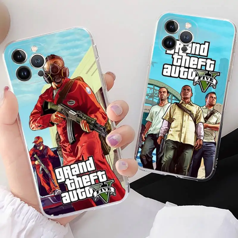 

GTA Phone Case For iPhone XR X XS Max 14 13 Pro Max 11 12 Mini 6 7 8 plus SE 2020 Printing Cover
