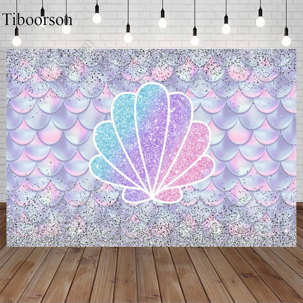 

Glitter Mermaid Photo Backdrop Photography Newborn Portrait Props Girl Birthday Princess Backdrops Decoration Photo Wallpaper
