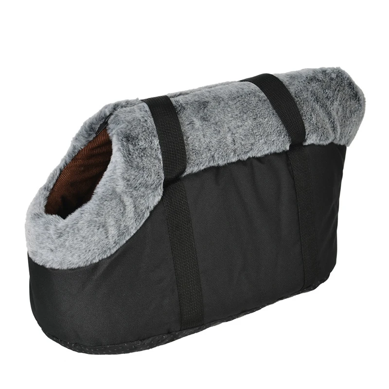 Dog Shoulder Bags Warm Dog Backpack Fur Collar Soft Cat Shoulder Bag Solid Color Puppy Carrier Bag Travel Slings Pet Accessories images - 6