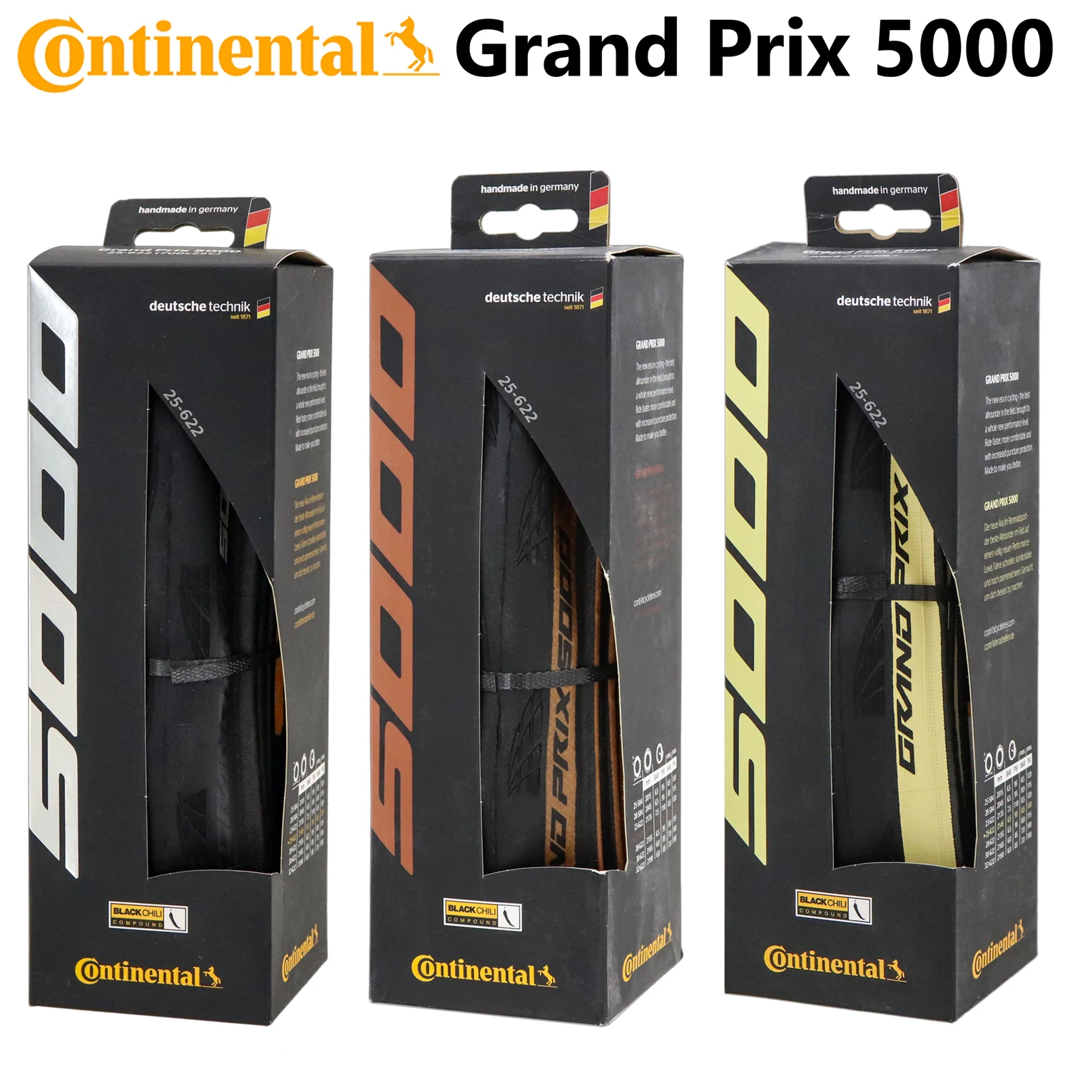 Складная шина/коробка для дорожного велосипеда Continental Grand Prix GP 5000 700 x25C/28C, 1 пара