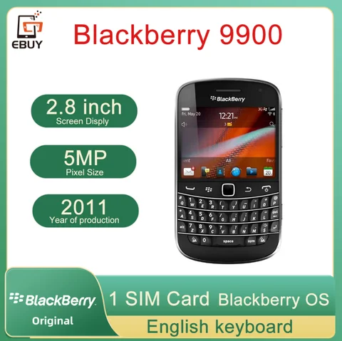 Blackberry Bold Touch 9900 3G мобильный телефон QWERTY клавиатура 2,8 ''TFT-экран Wi-Fi 5MP 8 ГБ ПЗУ мобильный телефон