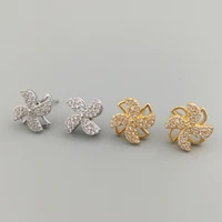 fashion creative rotatable zircon windmill stud earrings for women jewelry gifts