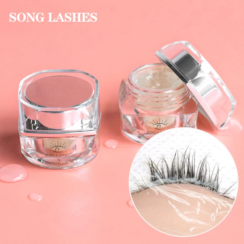 

Song Lashes Gel Remover 5G Big Volume Sealed Gel Removal 1-3 Minutes Strong Removal Non Corrosive for Eyelash Extensions Tools