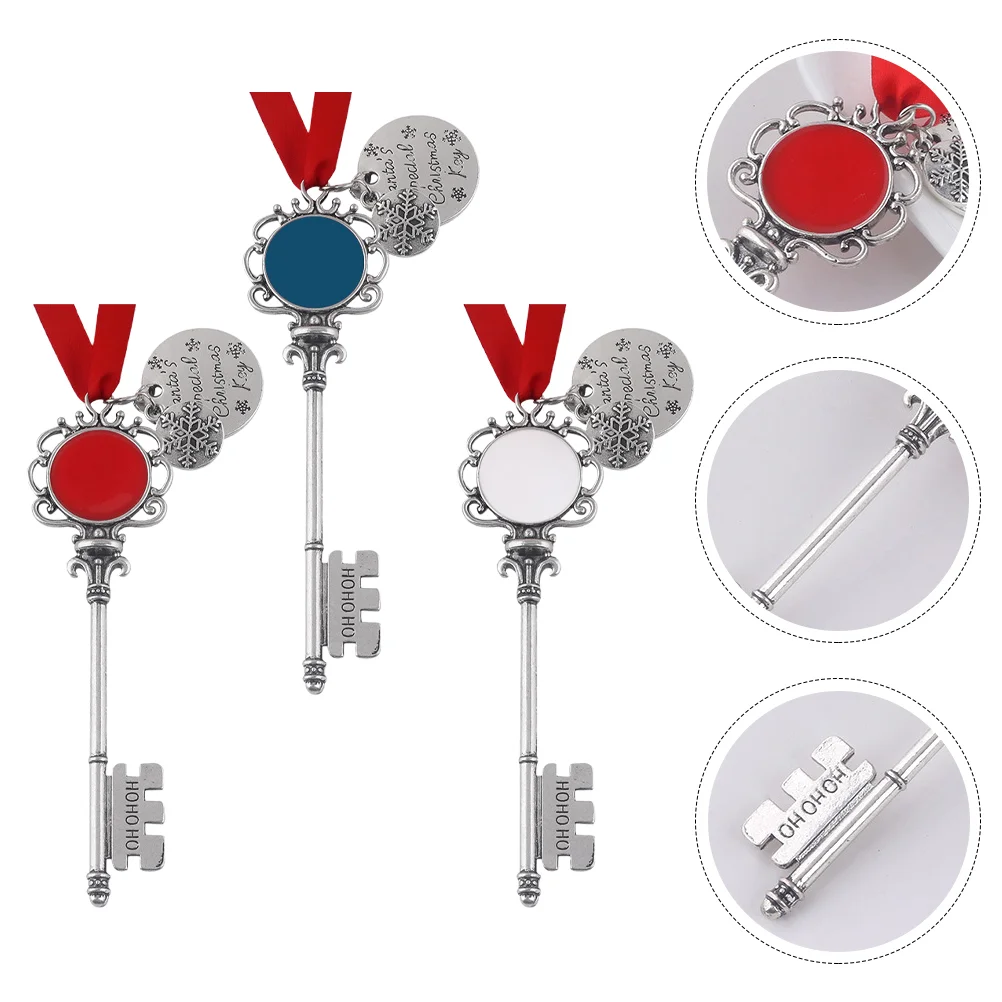 

Christmas Santa Pendant Key Gift Keys Stuffervintageyear New Hanger Stocking Bag Door Holiday Keychain Handbags Tag Charm