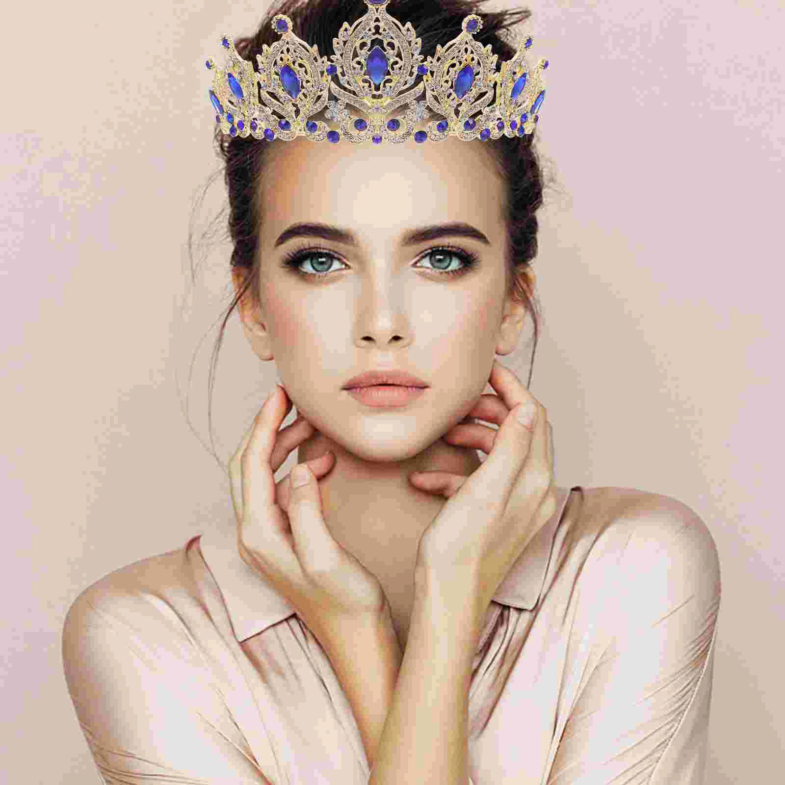 

Wedding Hair Accessories Crown Headband Cosplay Birthday Women Bride Crowns Crystal Pageant Bridal