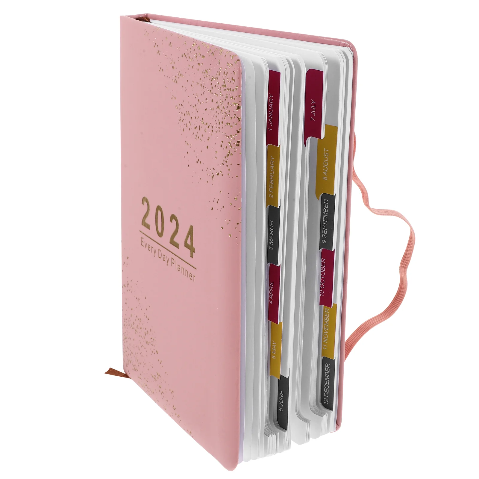 

2024 Agenda Book Students Yearly Notepad Schedule Notebook Dividers Delicate Planner Monthly Paper Portable 2023/24