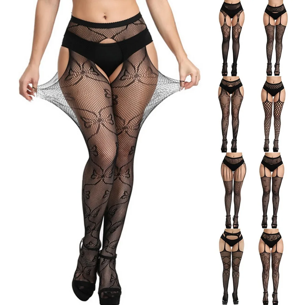 Сексуальное нижнее белье колготки для женщин эротические чулки порноигра сетка
