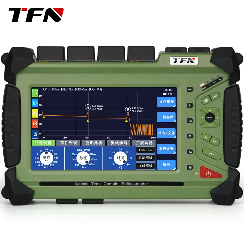 Фото Серия TFN F4 Высший тестер OTDR 1550 нм 45 дБ Высокоточный оптоволоконный OTDR телекоммуникационного класса №1
