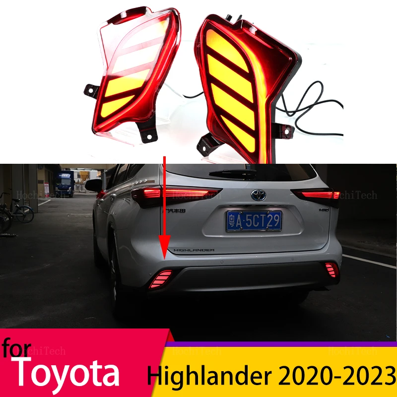 

1 пара, задняя противотуманная фара для Toyota Highlander 2020 2021 2022 2023