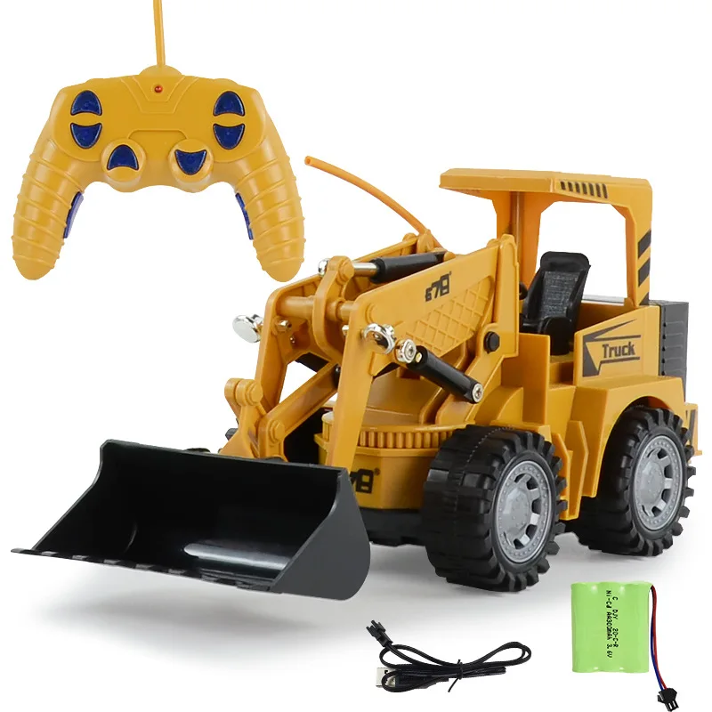 

RC Car Truck Excavator Bulldozer Toy 1:16 Crane Electric Vehicle Kids Gift Mini Remote Control Alloy Plastic Engineering Dump
