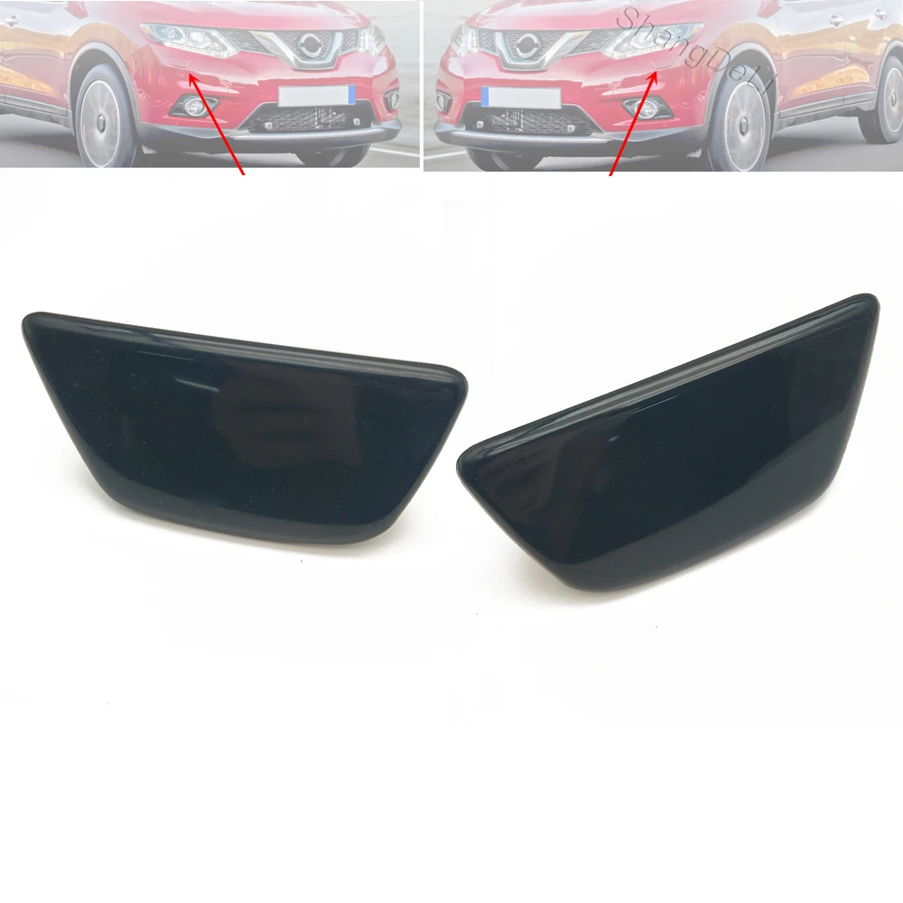 

1 пара насадок для омывателя фар автомобиля, крышка форсунки для очистки фар, крышка омывателя для Nissan X-Trail X trail T32 Rogue 2014 2015