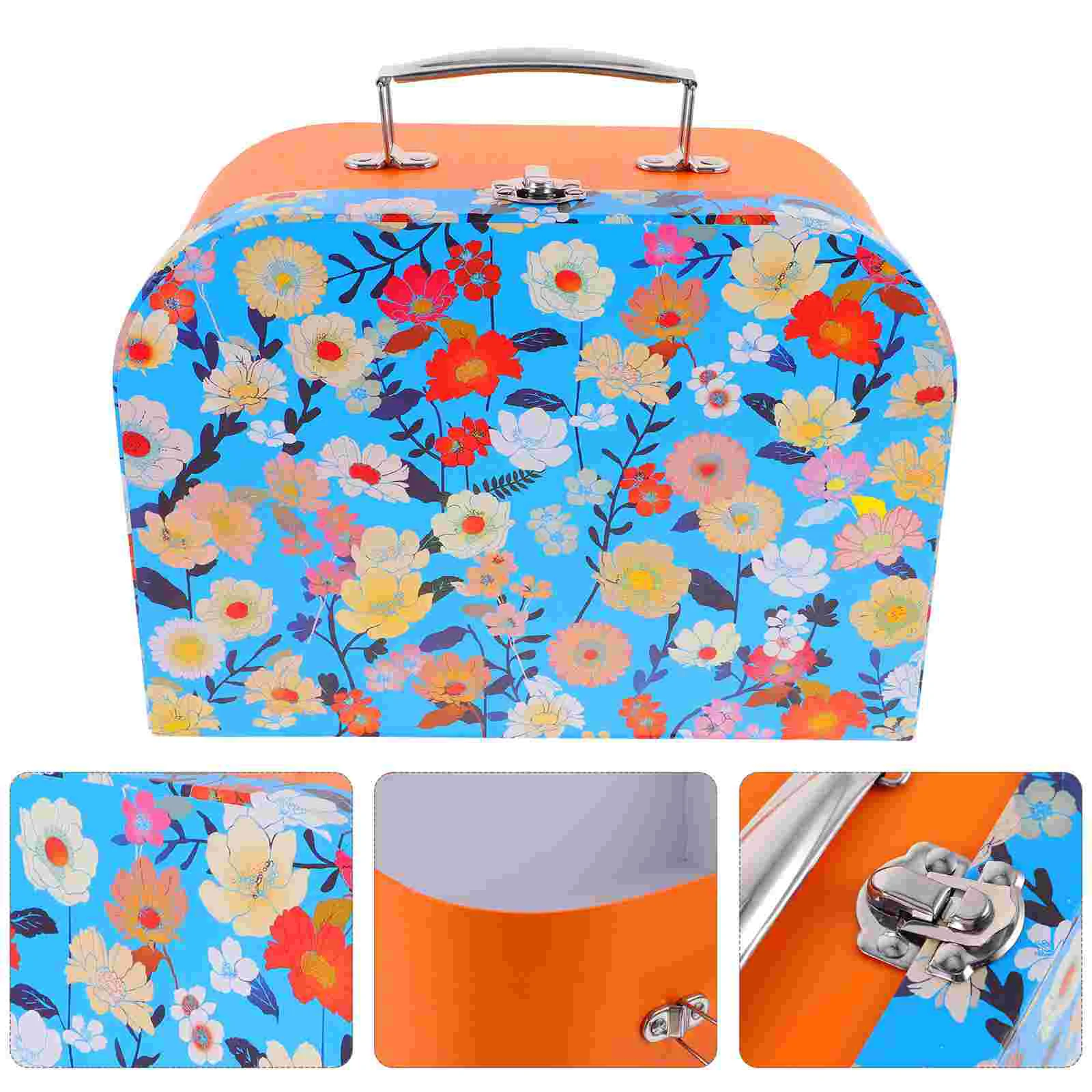 

Storage Suitcase Travel Toiletry Mini Suitcases Party Favors Blue Vintage Gift Sundries Miniature Toys