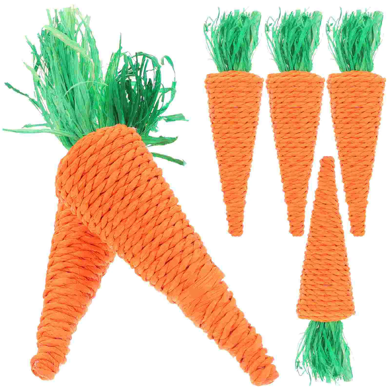

Toys Chew Hamster Toy Carrot Easter Bunny Molar Woven Rabbit Pet Carrots Accessories Radish Dog Tooth Biting Rats Exercise Fake
