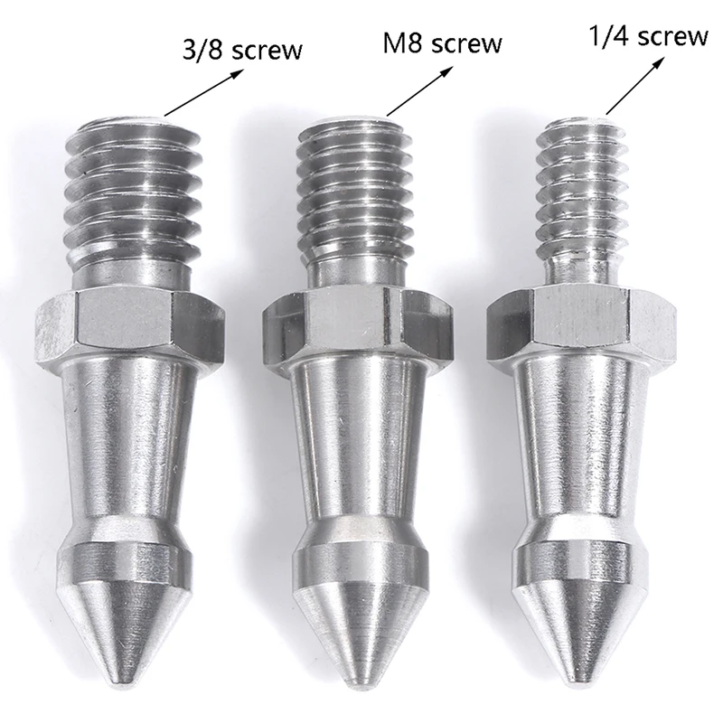 

Tripod Spike 1/4 3/8 M8 Inch Camera Monopod Feet Screw Fixed Shooting Replacement Photography Accessories Stainless Steel